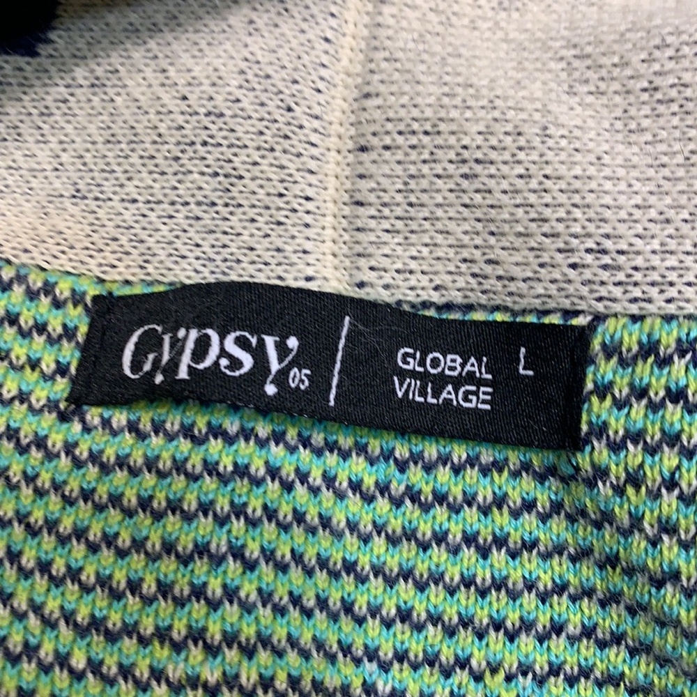 Gypsy 05 Fringe Open Front Cardigan Large - image 8